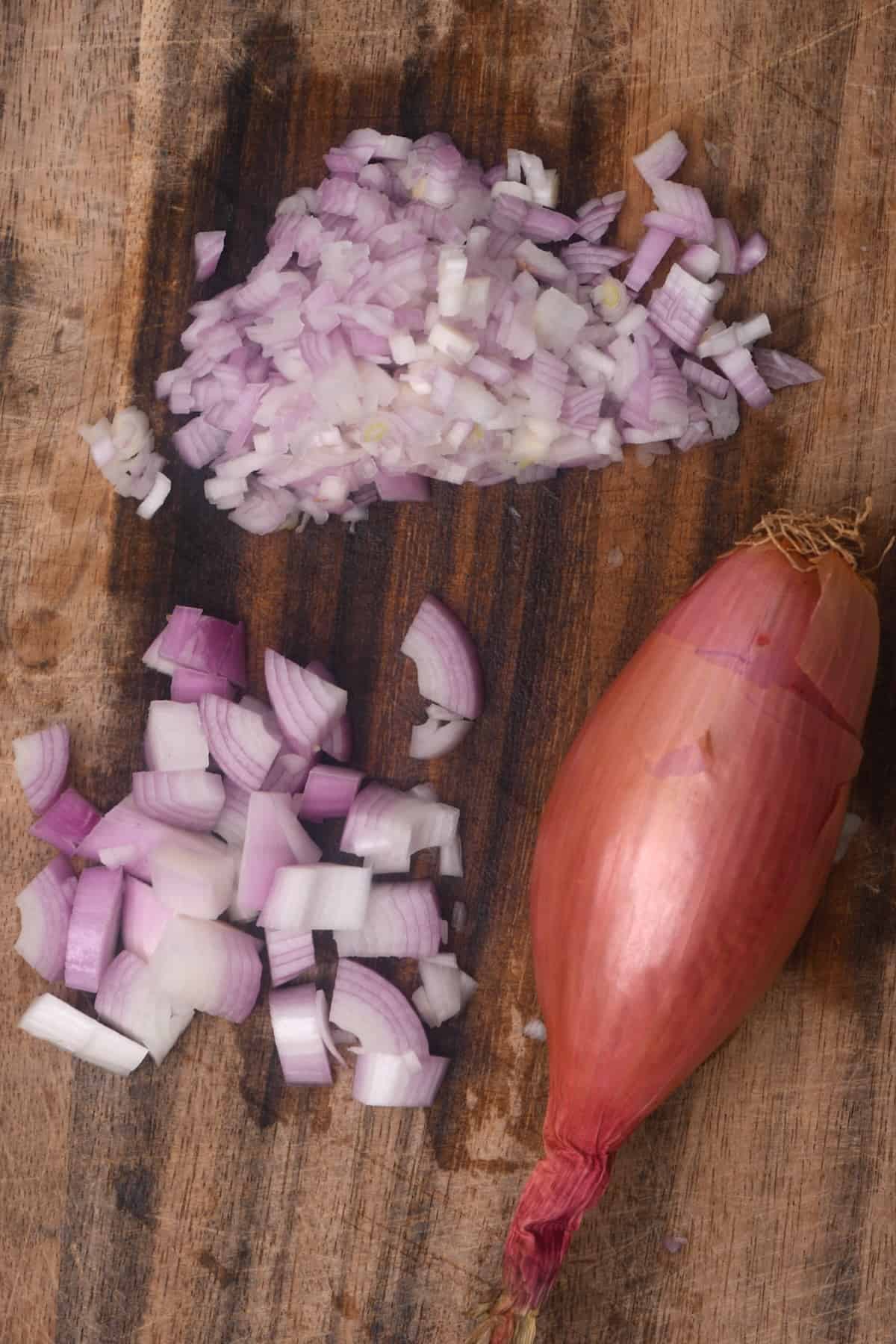 Chopped and diced onion