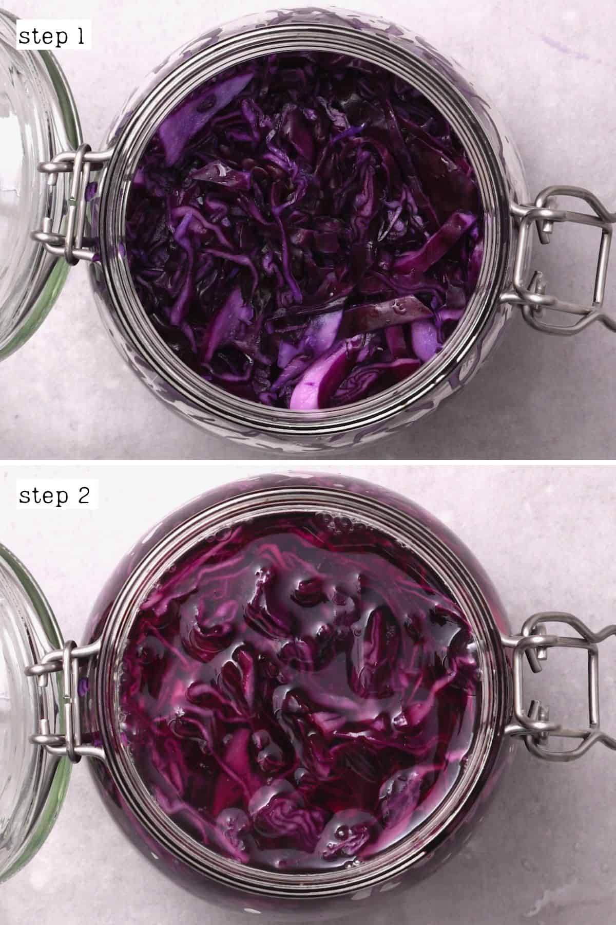 Preparing cabbage for pickling