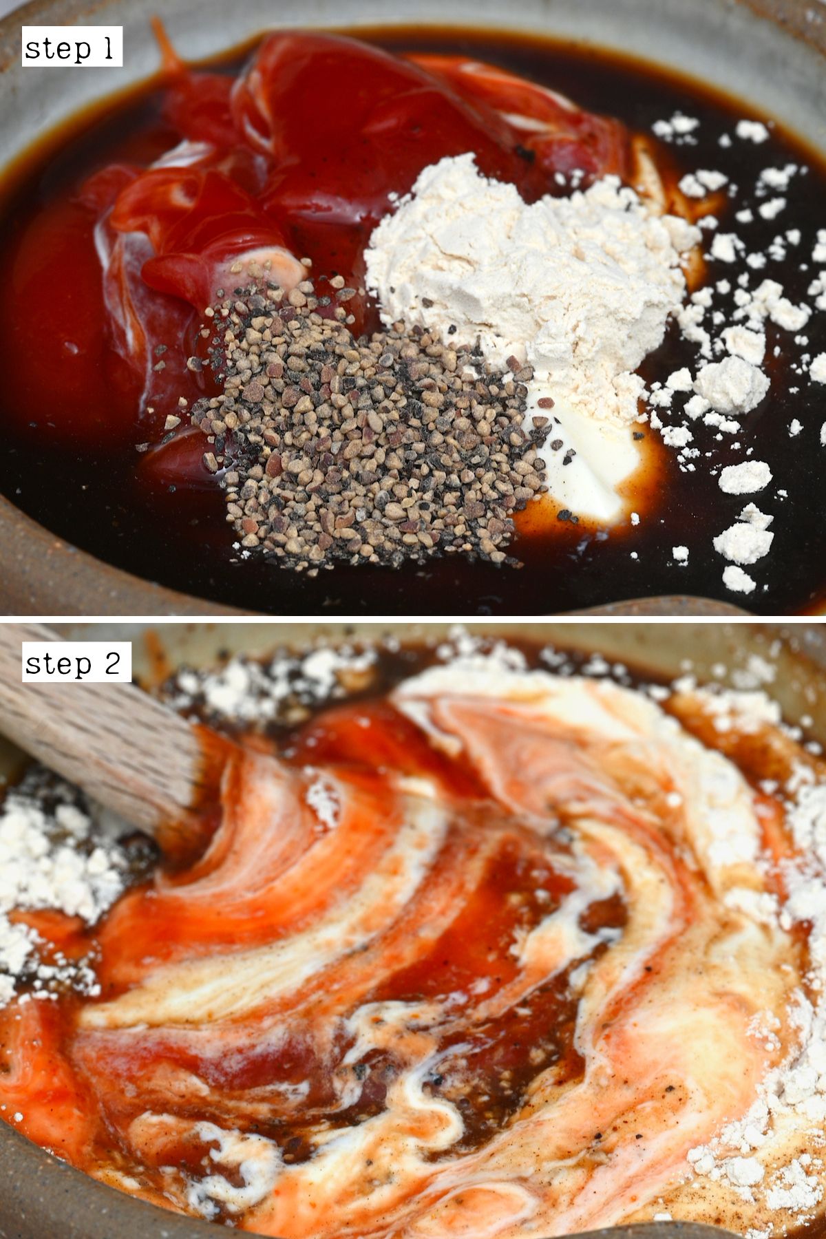Steps for mixing Raising Cane's sauce