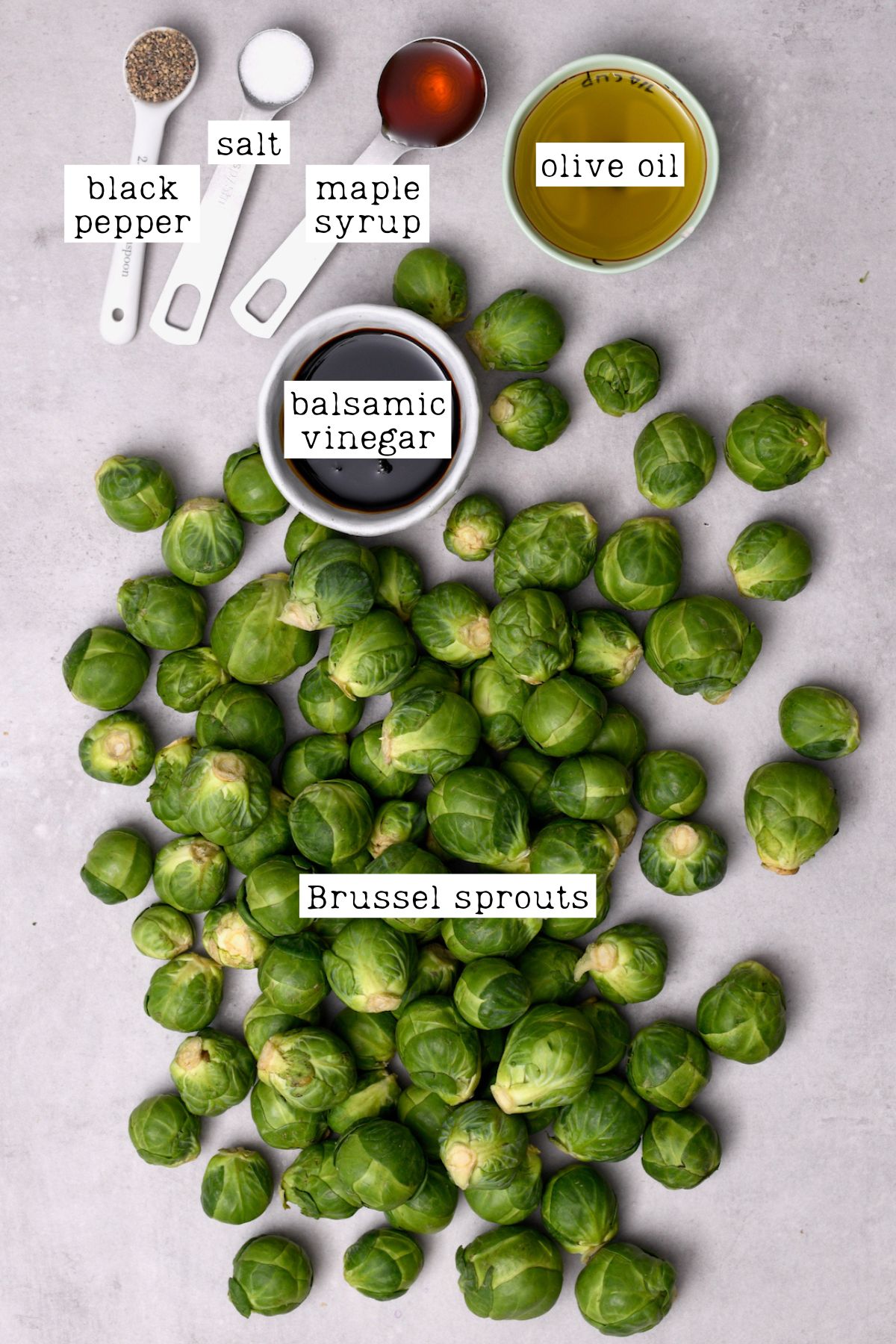 Ingredients for roasted brussel sprouts