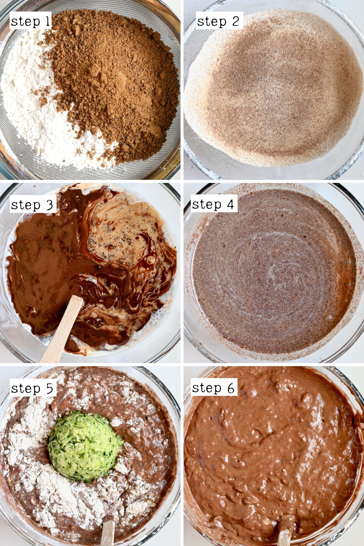 Steps for mixing dry and wet cake ingredients