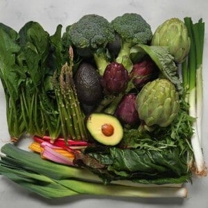 A bunch of fresh produce available in March