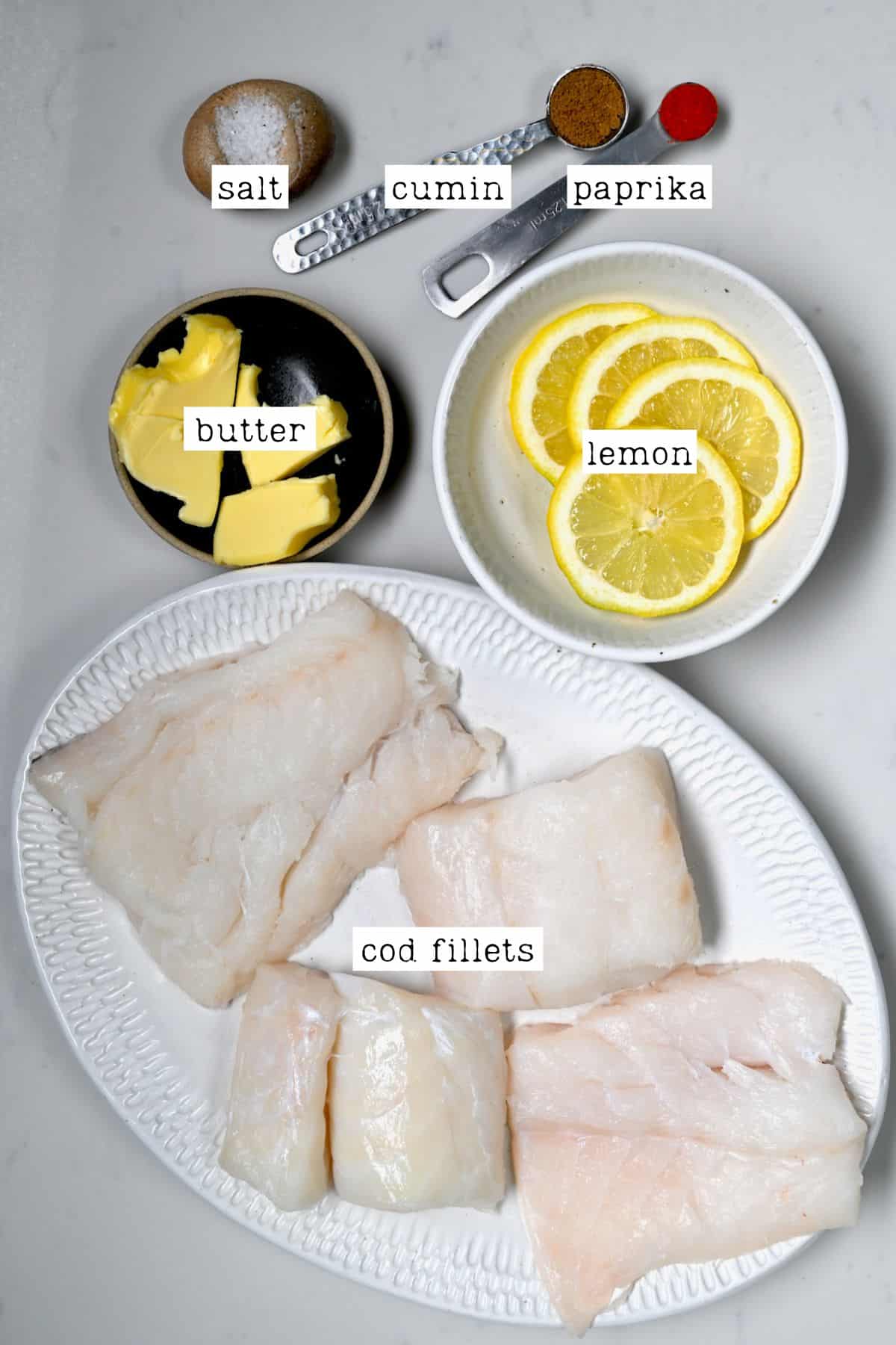 Ingredients for air fryer cod