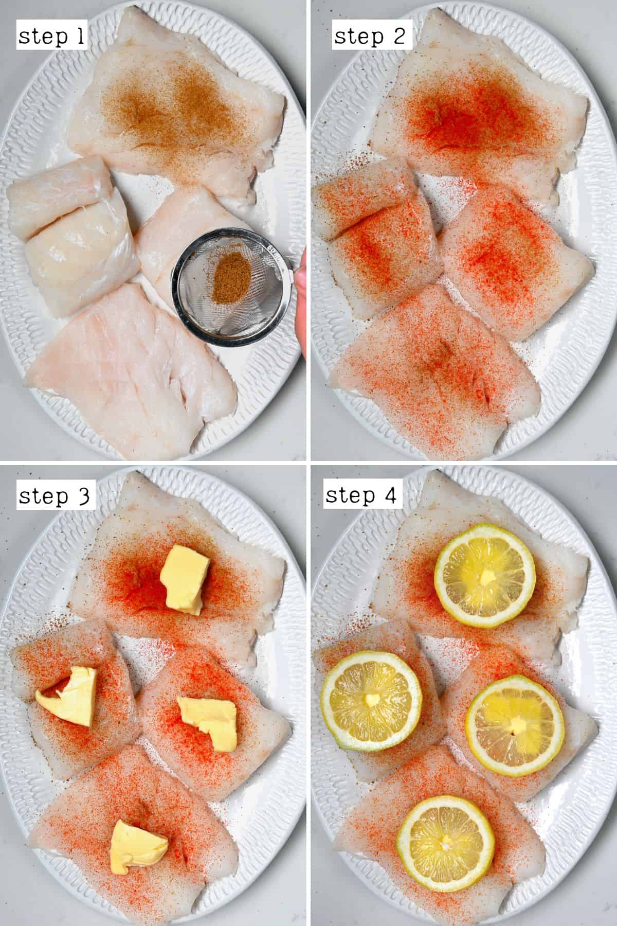 Steps for preparing cod for cooking