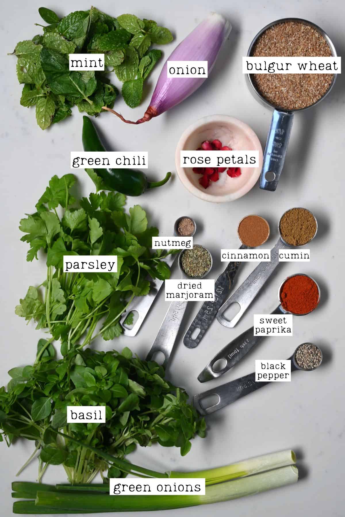 Ingredients for making Kamouneh mix