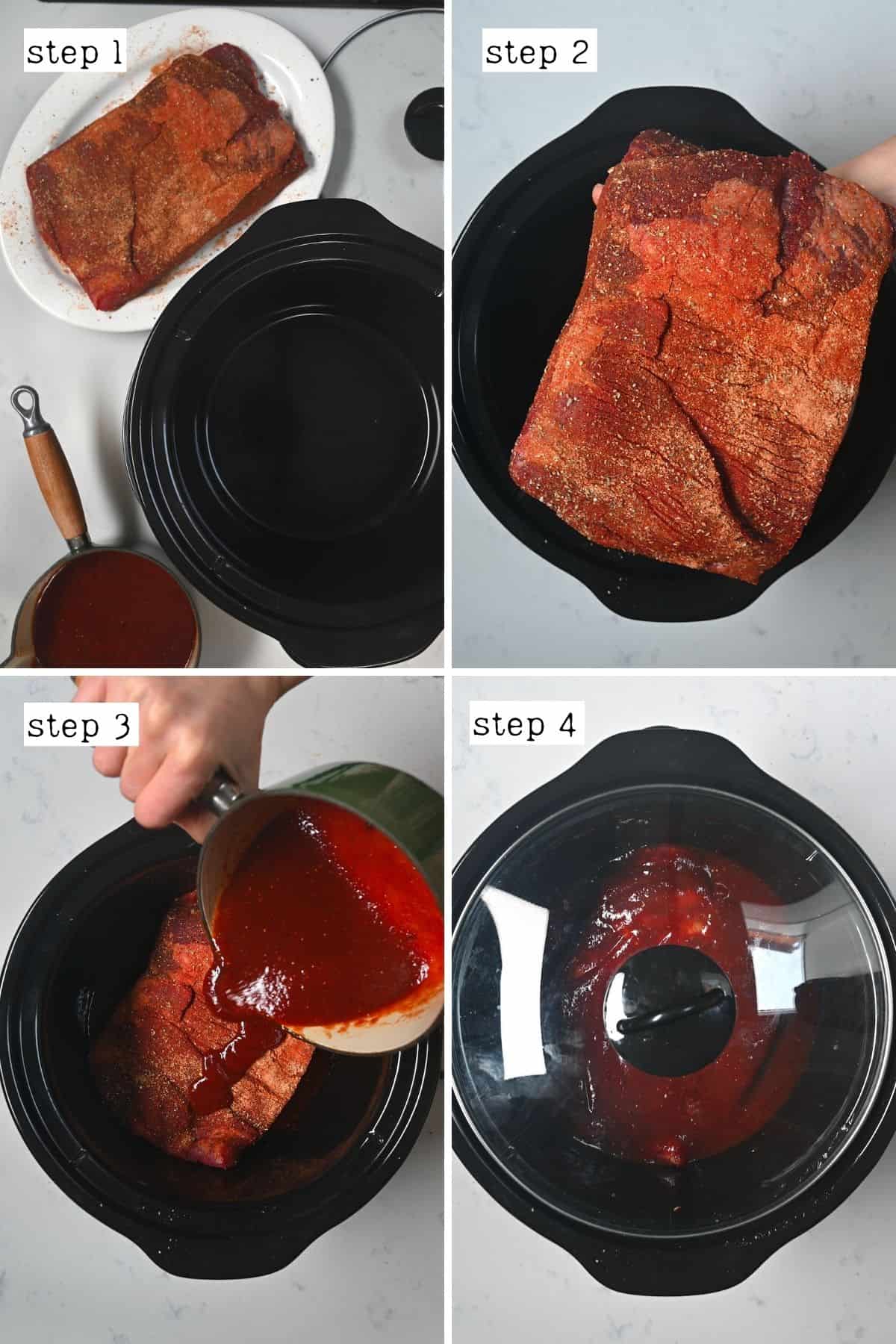 Steps for cooking beef brisket