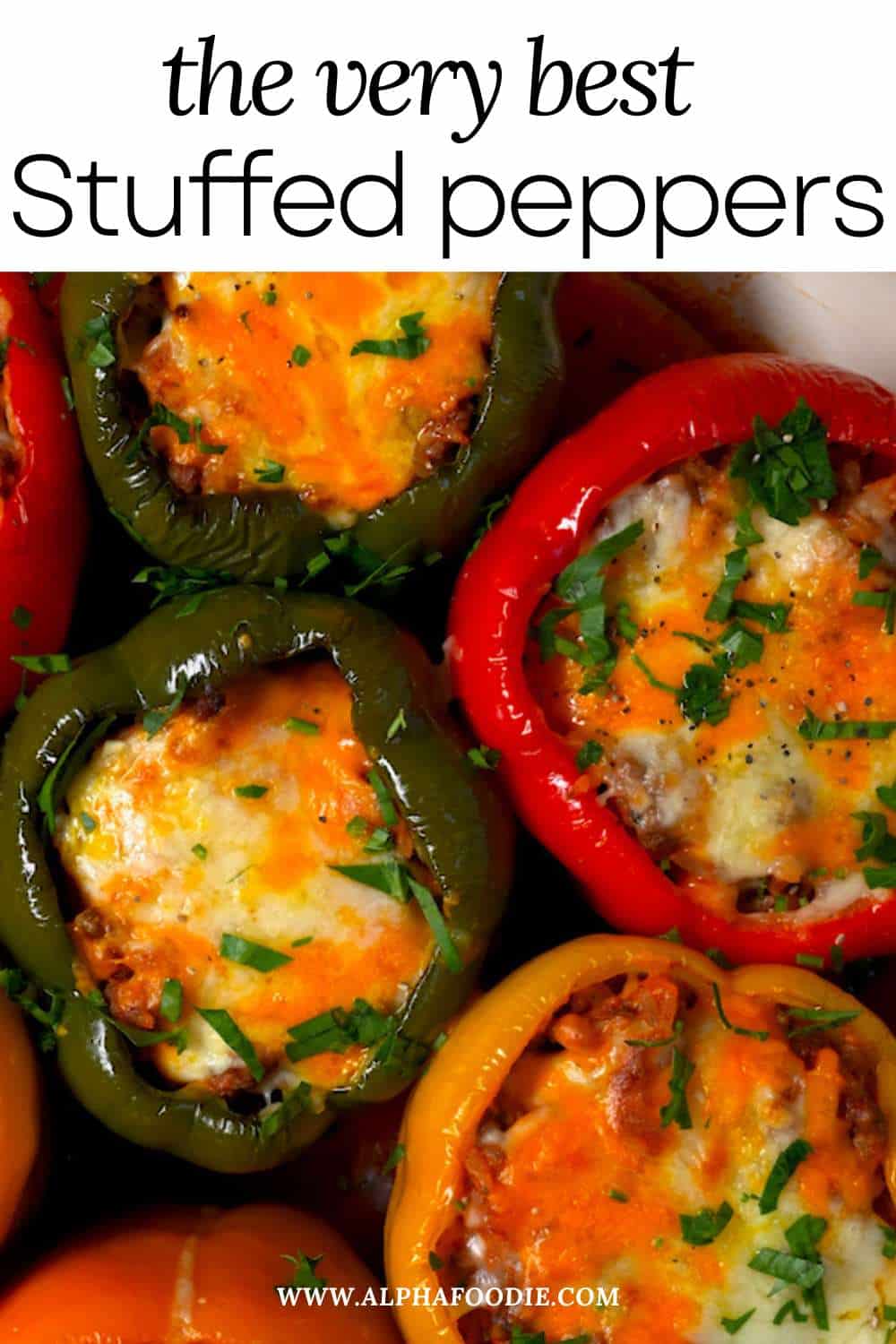 Stuffed Bell Peppers Recipe - Alphafoodie
