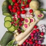 Different types of radishes on a flat surface - 11