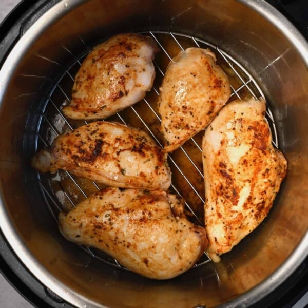 Five chicken breasts in an instant pot