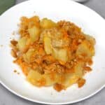 A serving of pineapple casserole - 14