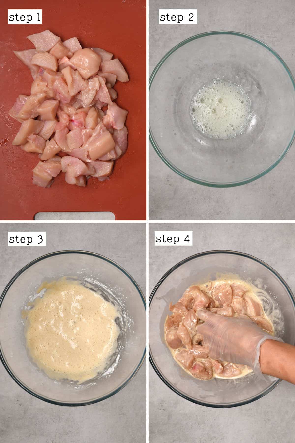 Steps for marinating chicken