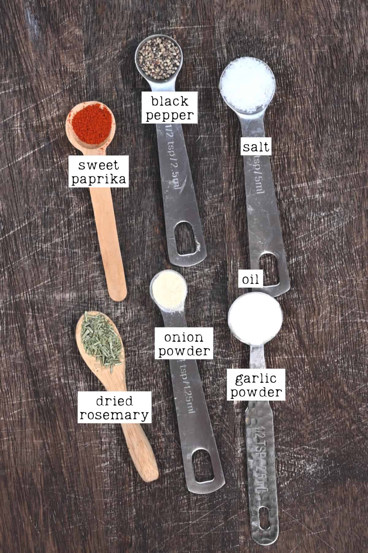 Ingredients for steak seasoning