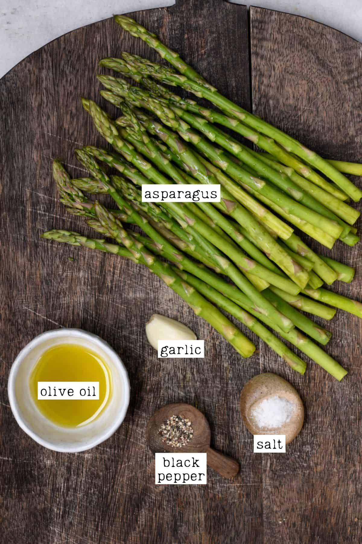 Ingredients for roasted asparagus