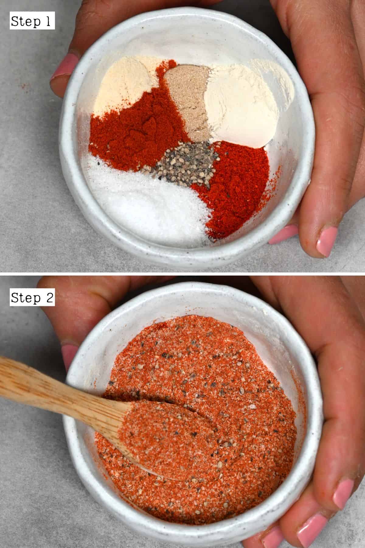 Steps for mixing spices