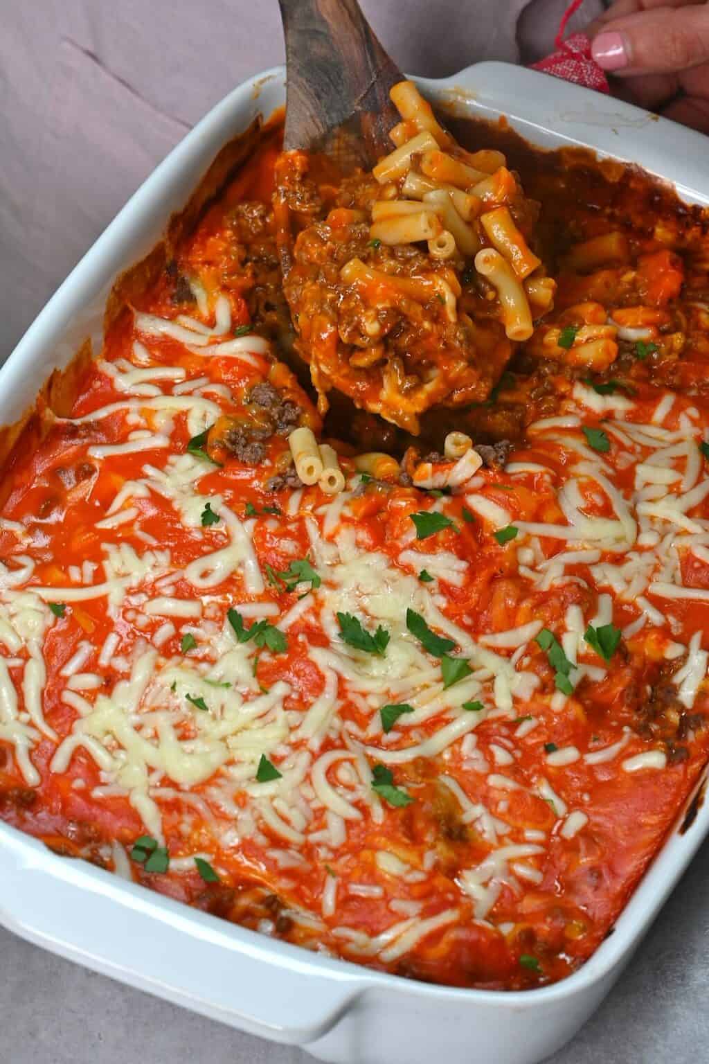 Quick and Easy Hamburger Casserole - Alphafoodie