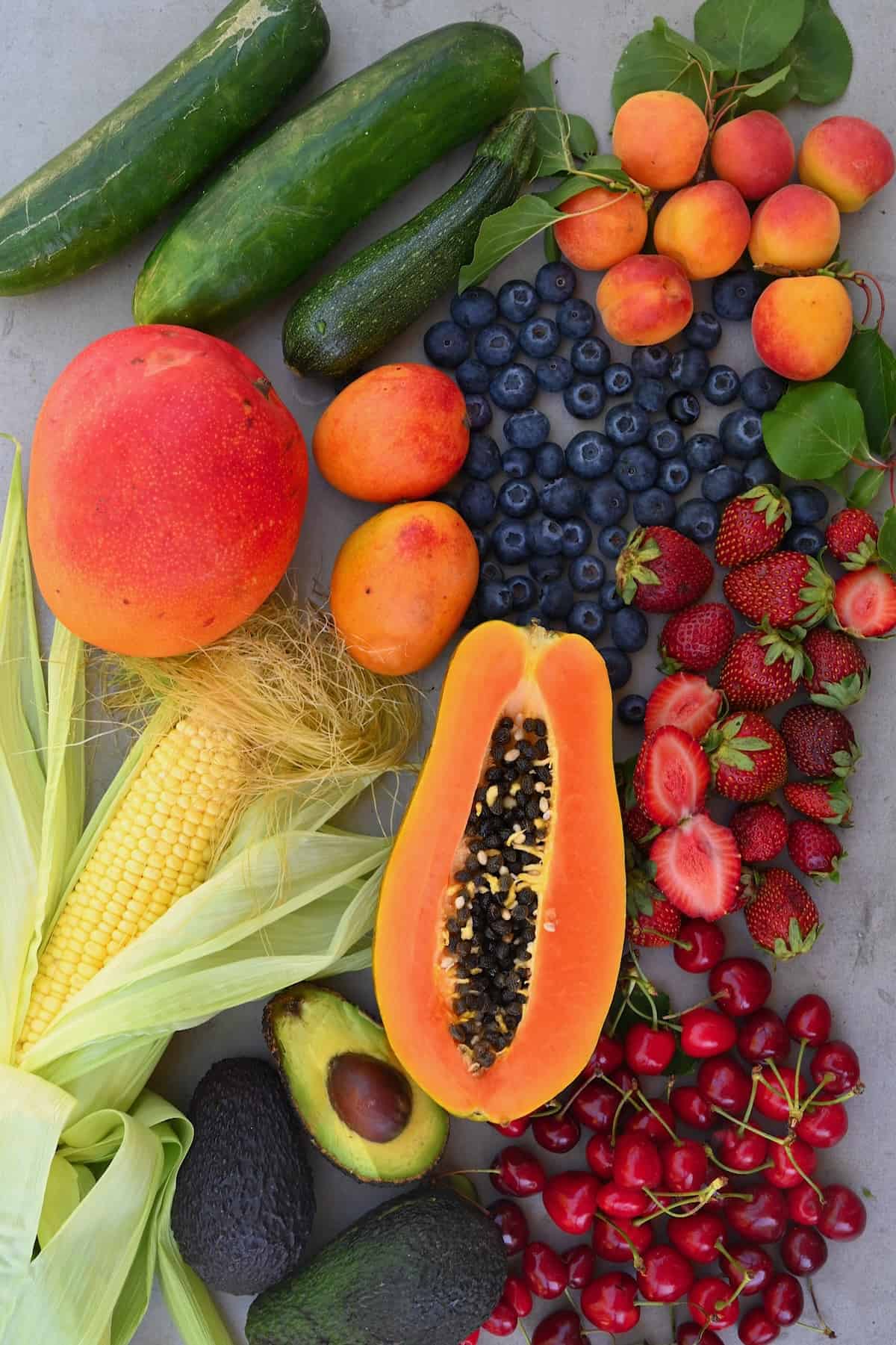 Different fruit and veggies that are in season in June