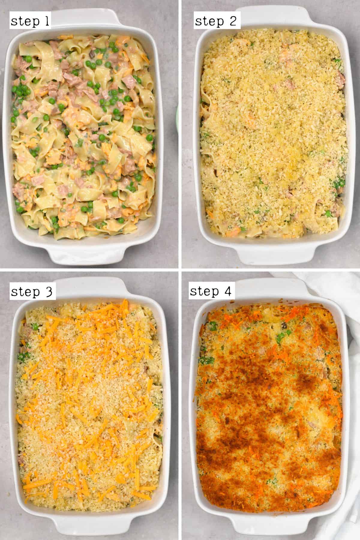 Steps for cooking tuna casserole