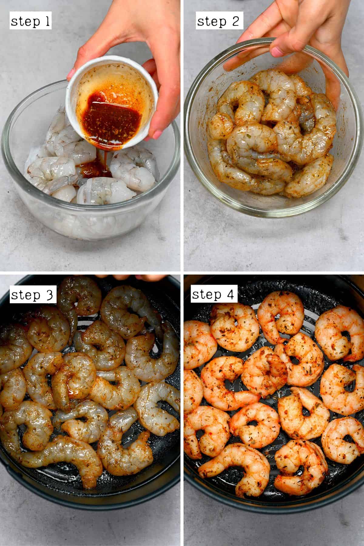 Steps for cooking shrimp in air fryer