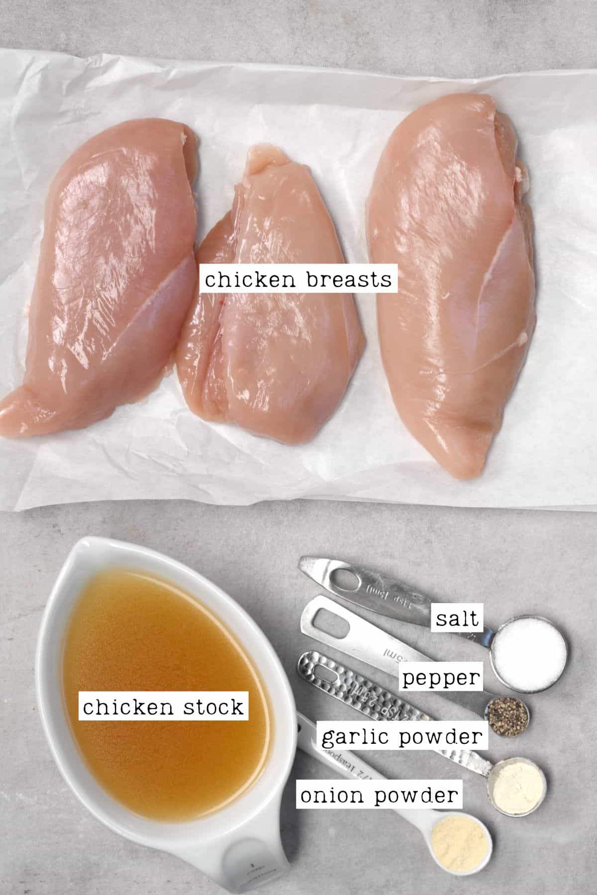Ingredients for crockpot chicken