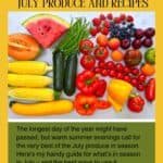 What's in Season - July Produce and Recipes