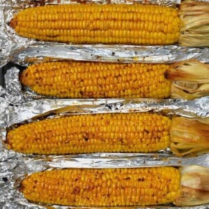 Oven roasted corn on the cob in foil