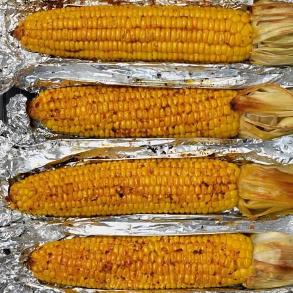 Oven roasted corn on the cob in foil