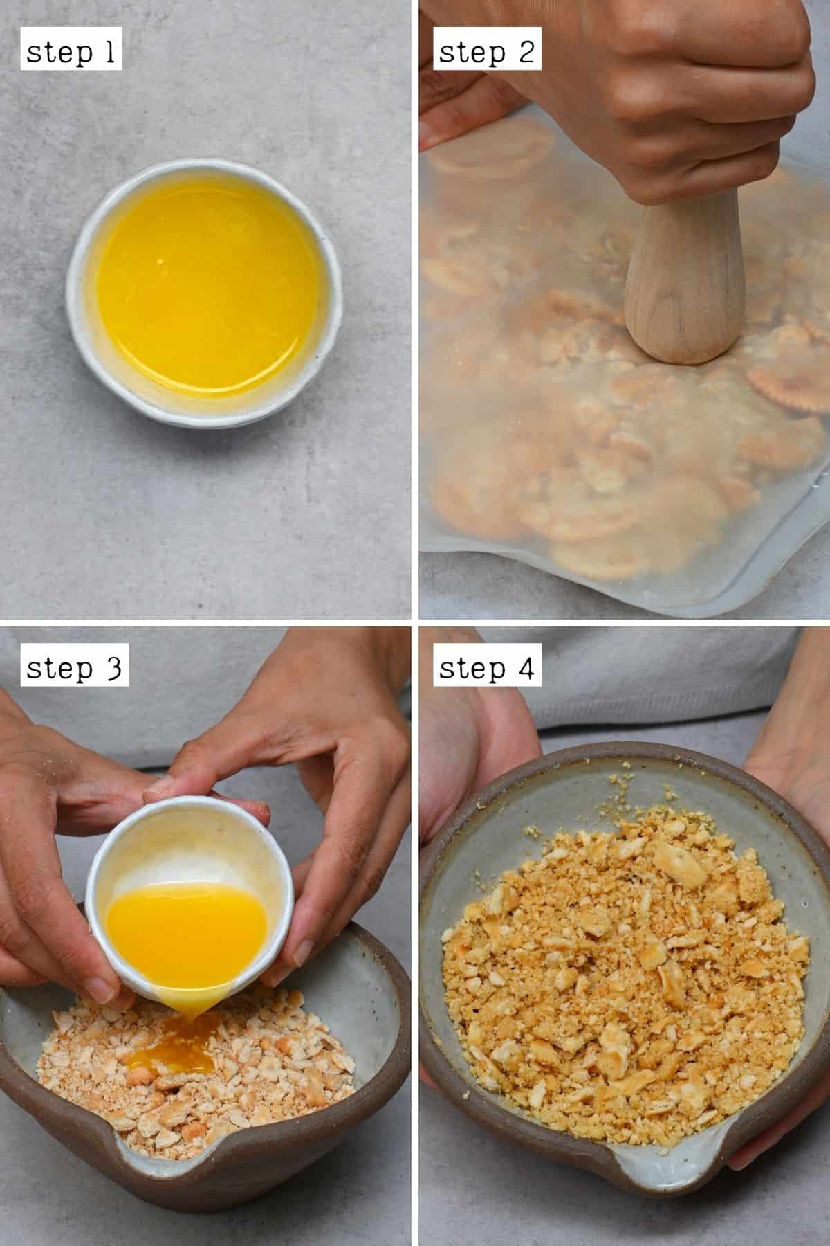 Steps for making casserole topping
