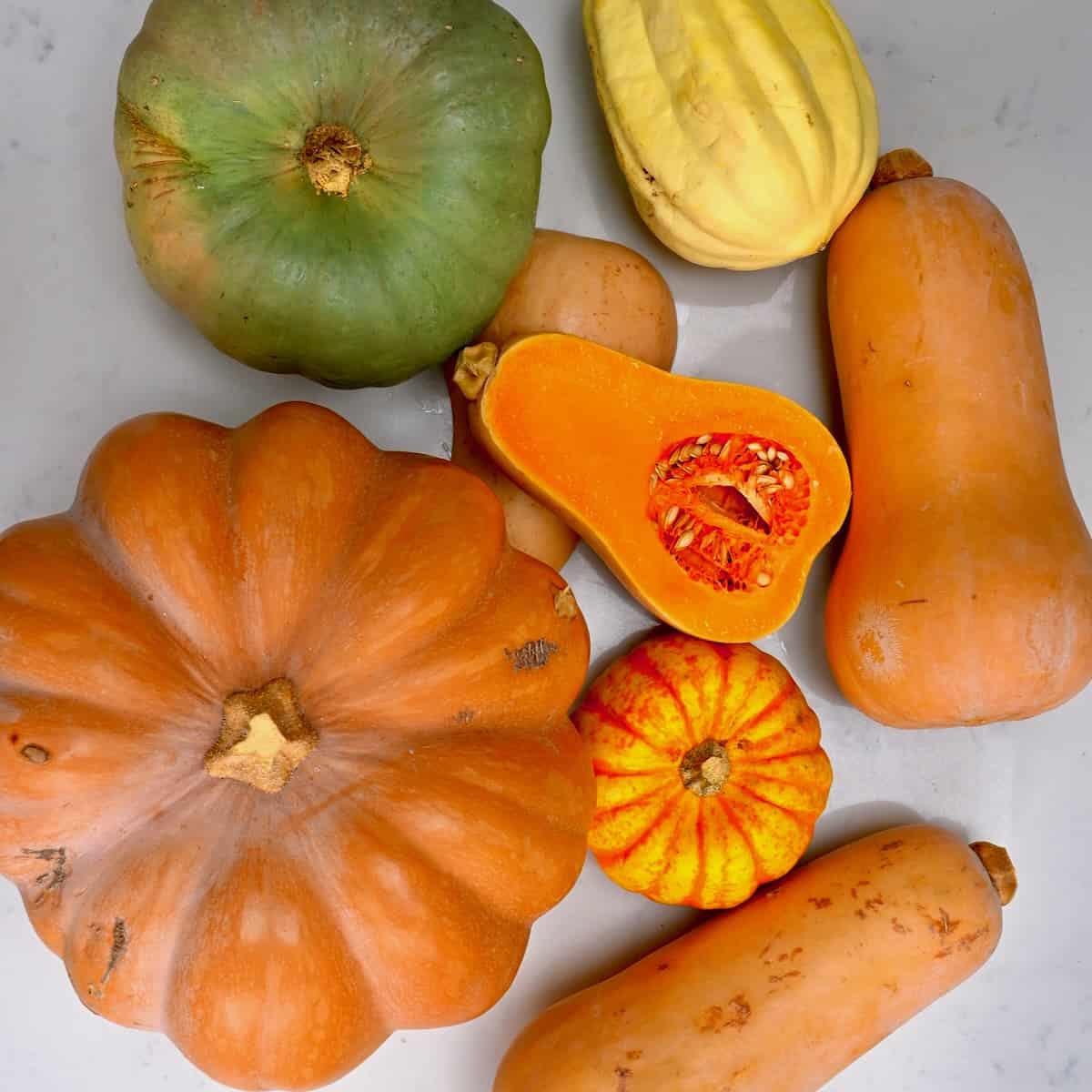 A set of pumpkins