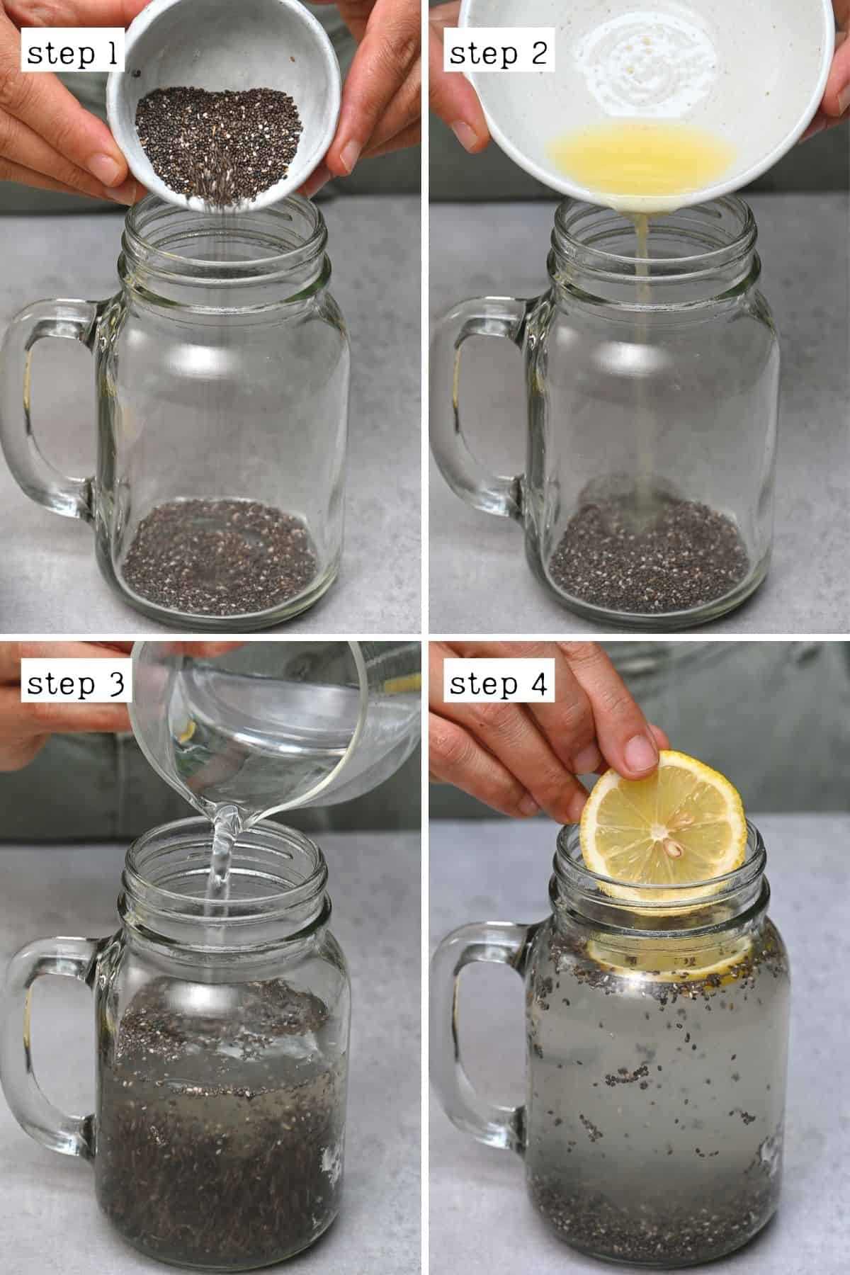Steps for making chia water