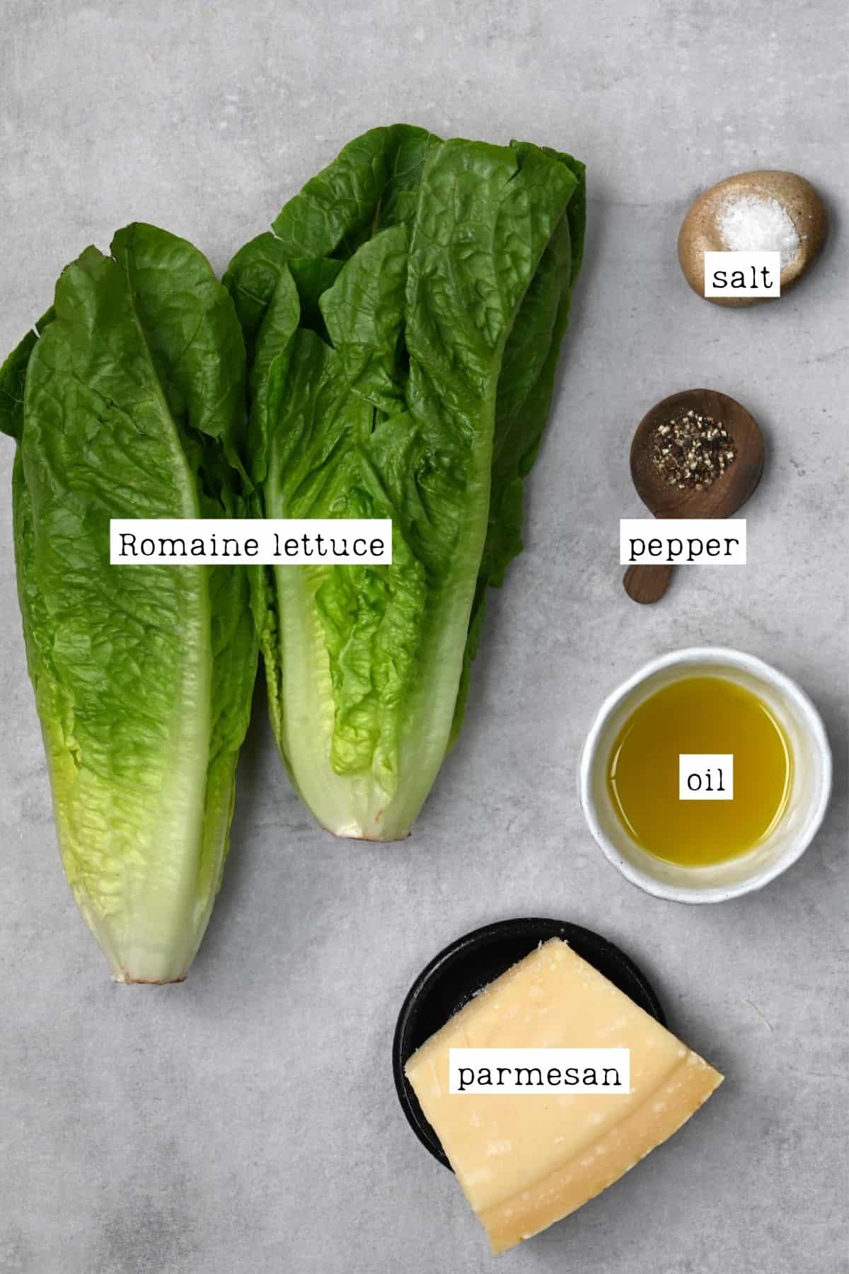 Ingredients for grilled lettuce