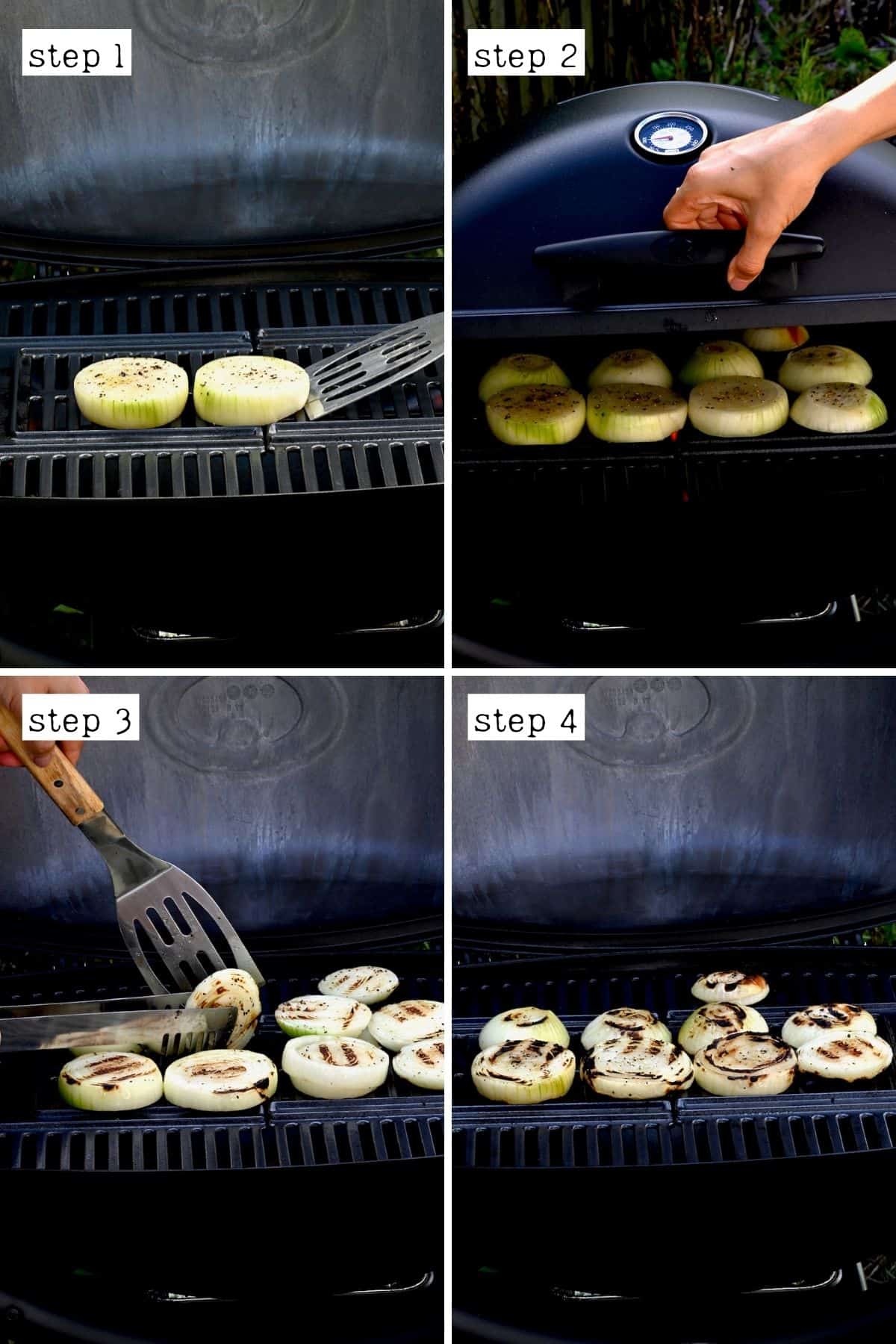 Steps for grilling onions