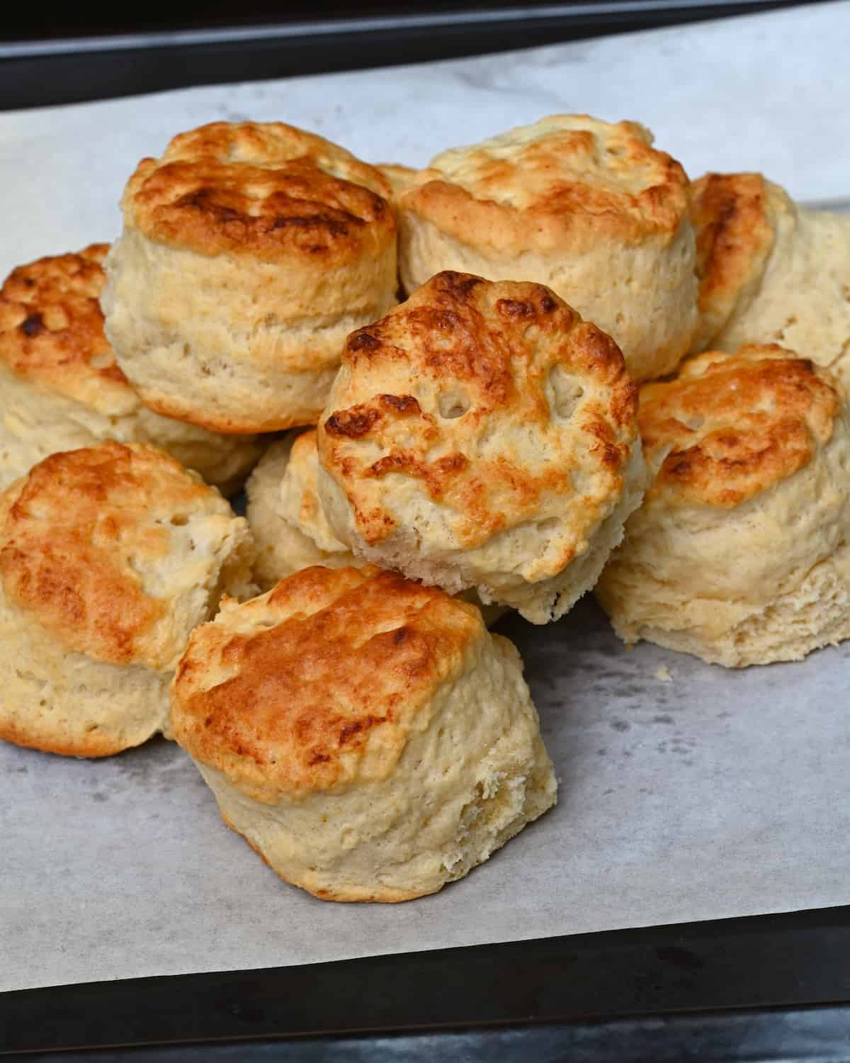 Freshly baked homemade biscuits