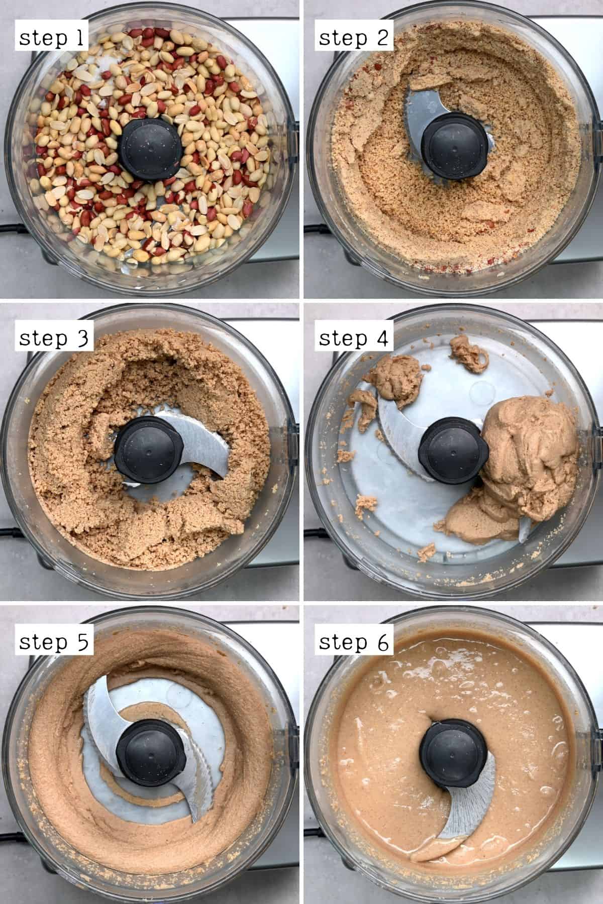 Steps for making peanut butter