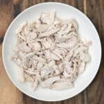 Shredded boiled chicken in a bowl - 12