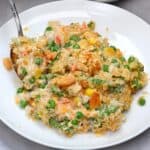 A serving of homemade vegetable casserole - 11