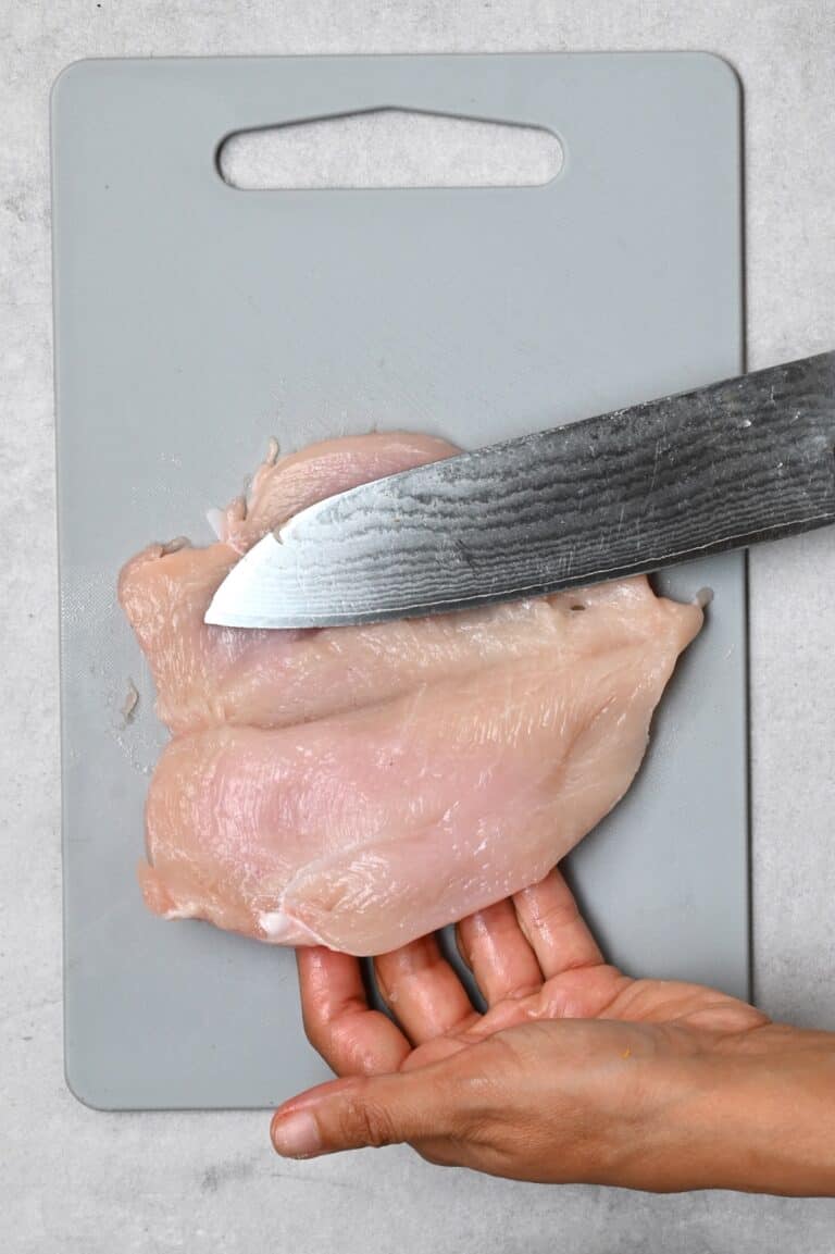 Butterflying Chicken Using Hand How to Butterfly a Chicken Breast - Alphafoodie