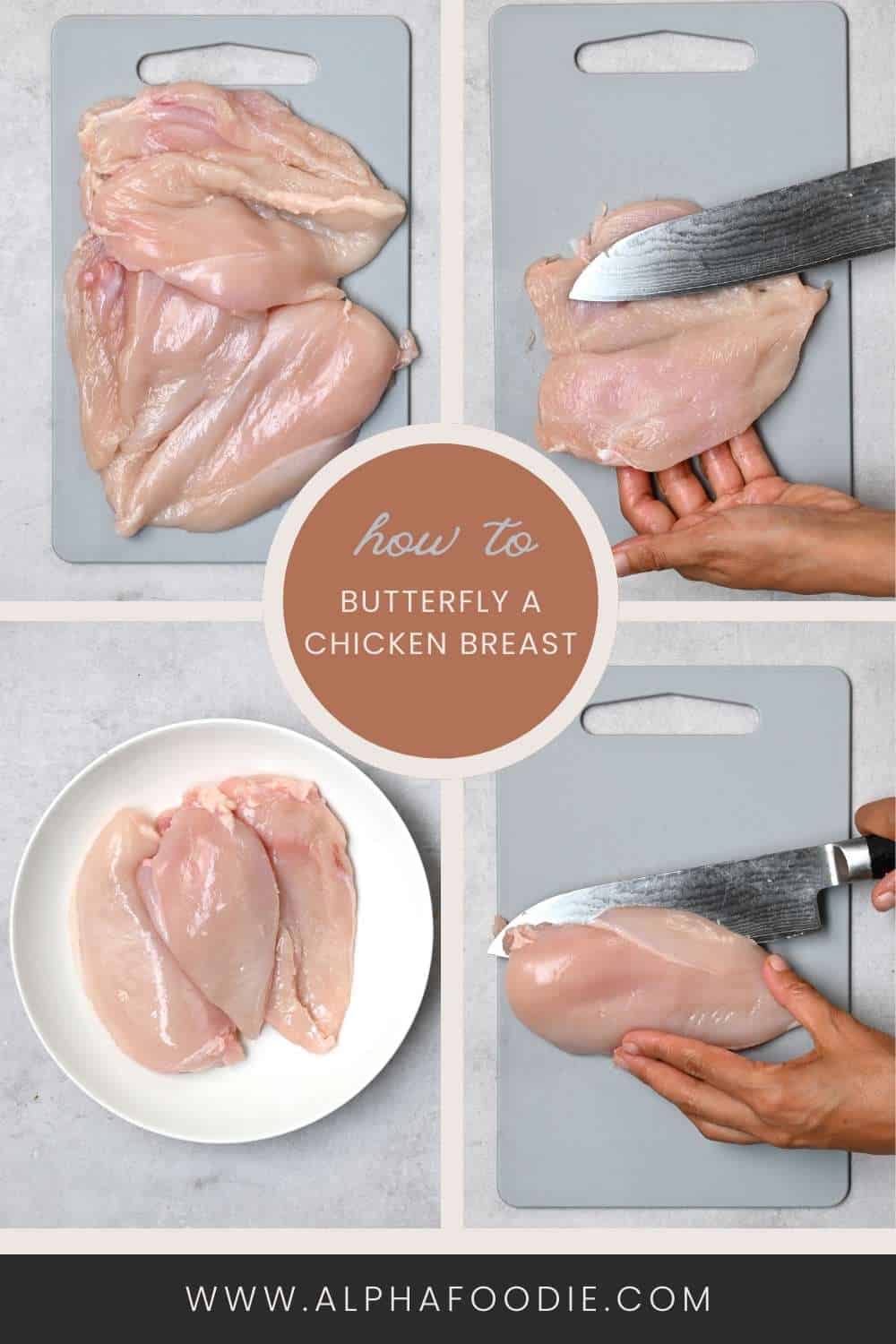 How to Butterfly a Chicken Breast - Alphafoodie