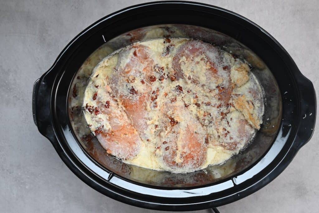 Crock pot Tuscan Chicken step 5