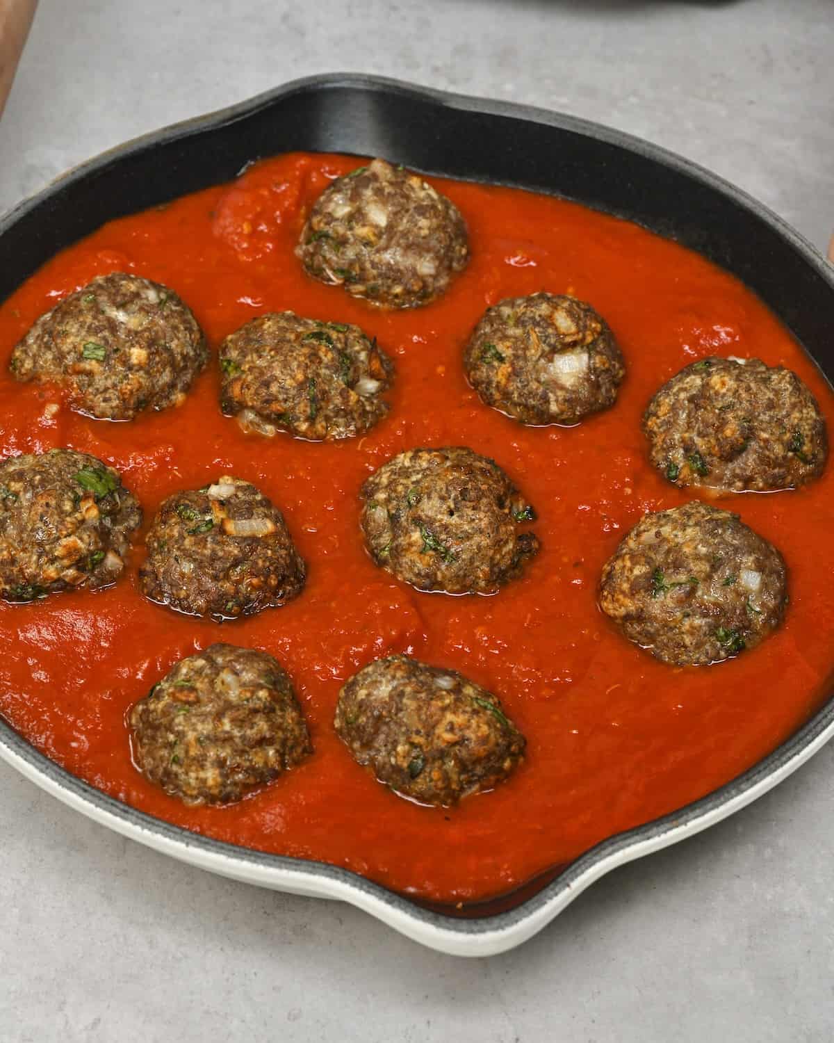 Italian meatballs in marinara sauce