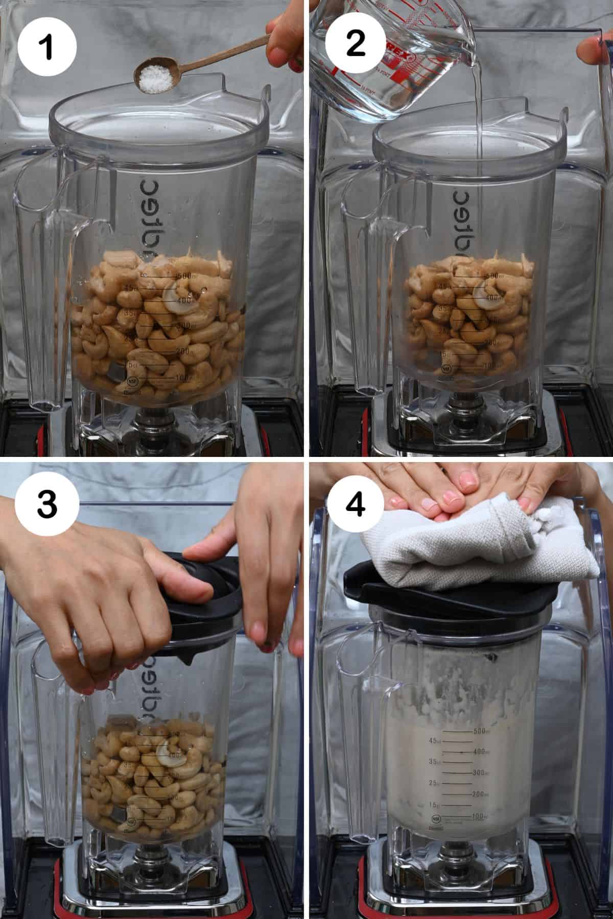 steps for making cashew cream