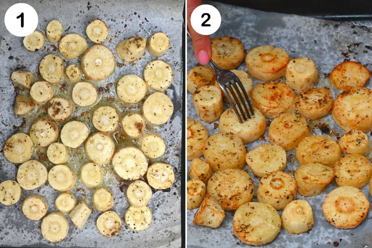 steps for roasting the parsnips