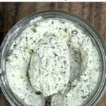 Ranch Seasoning Mix with Spoon in Container
