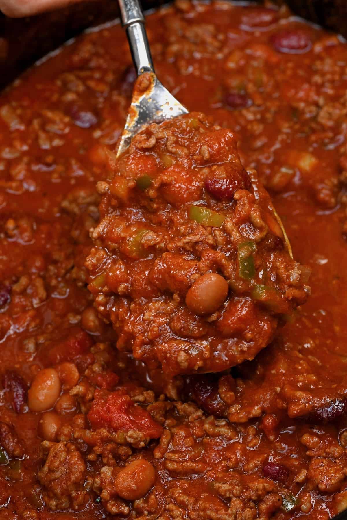 A spoonful of Wendy's chili