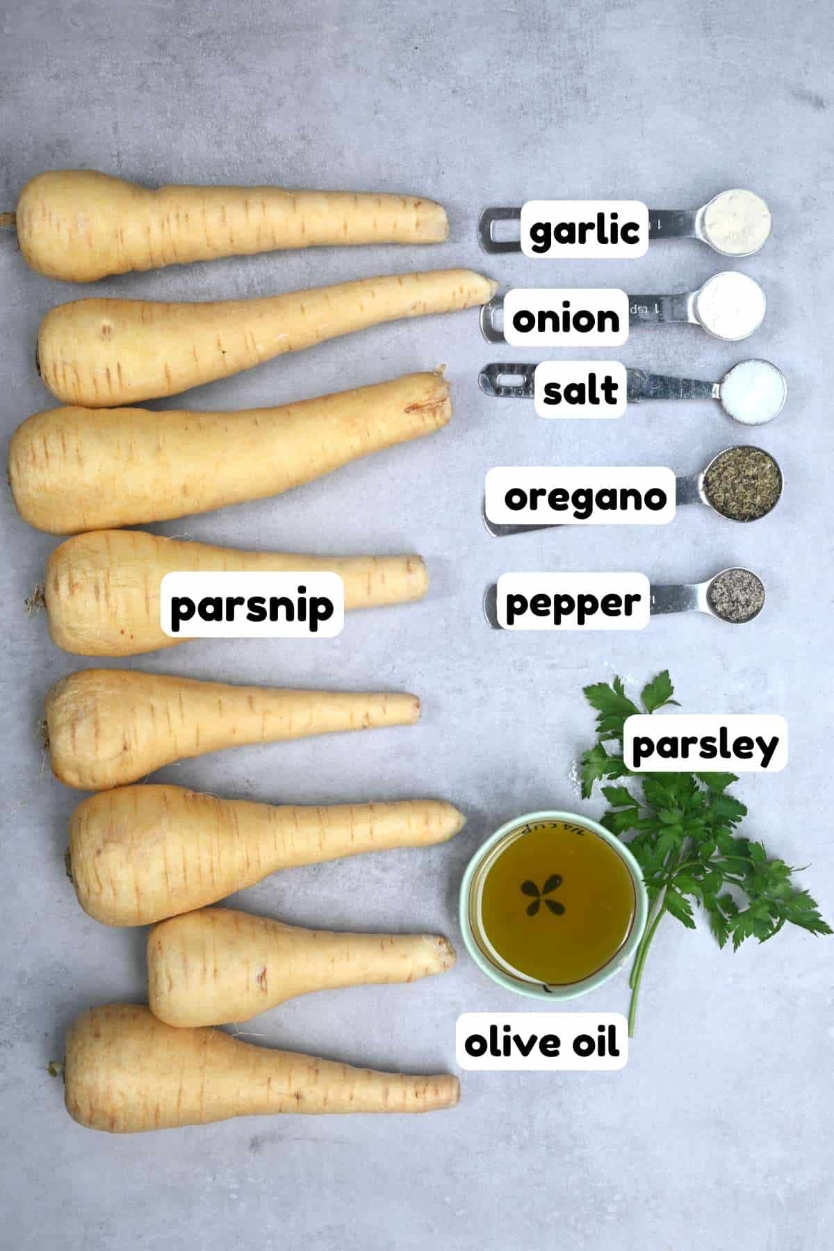 ingredients for roasted parsnip