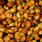 Oven roasted potatoes topped with parsley - 12
