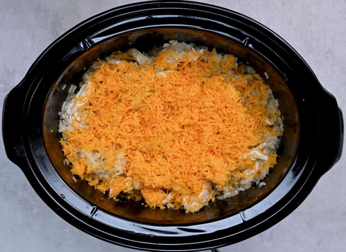 add cheese for crock pot chicken and rice