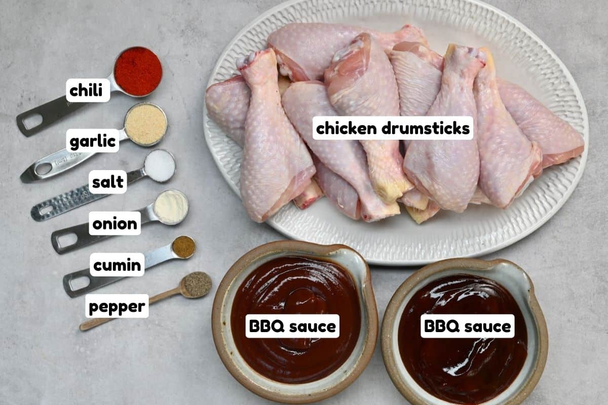 Ingredients for crockpot chicken drumsticks