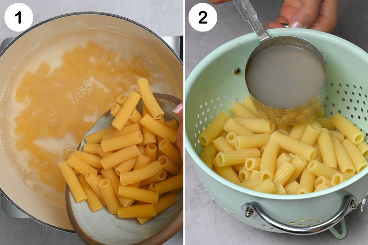 boil pasta for cajun shrimp pasta