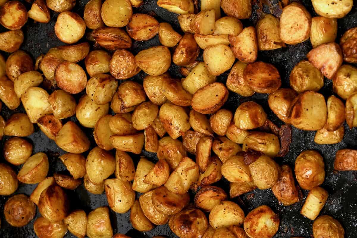 roasting potatoes in oven