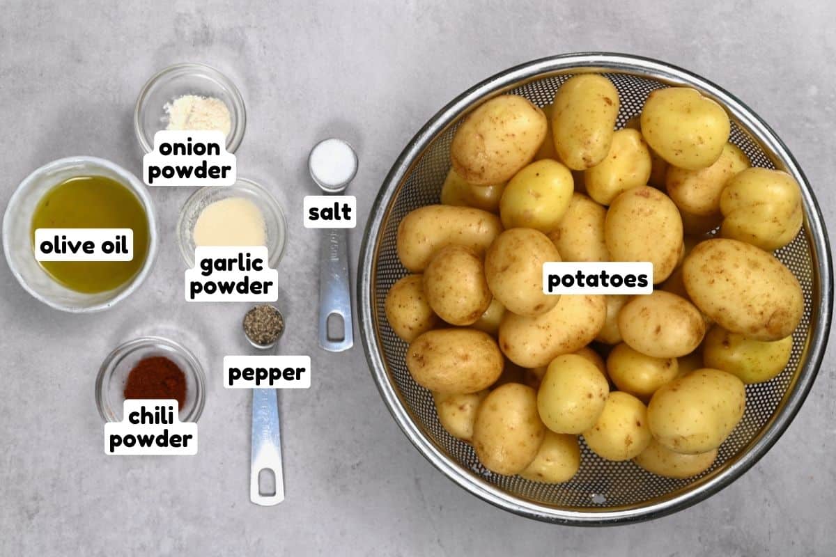 Ingredients for roasted potatoes